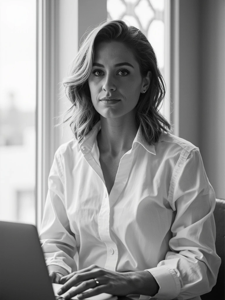 DTC lead portrait — former growth lead at Everlane
